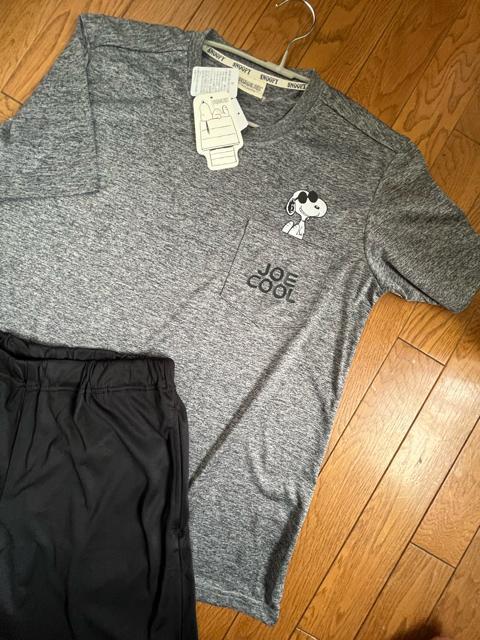 Mサイズ!高貴紳士的!ブランド品!PEANUTS!SNOOPY!2点セット!メッシュ素材!半袖Tシャツ!&ハーフパンツ!上下セット < 男性ファッション  Mサイズ!高貴紳士的!ブランド品!PEANUTS!SNOOPY!2点セット!メッシュ素材!半袖Tシャツ!&ハーフパンツ!上下セット < 男性ファッションの