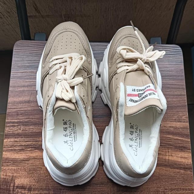 新品 23cm レディース スニーカー ブラウン シューズ 靴 厚底 カジュアル < 女性ファッション  新品 23cm レディース スニーカー ブラウン シューズ 靴 厚底 カジュアル < 女性ファッションの