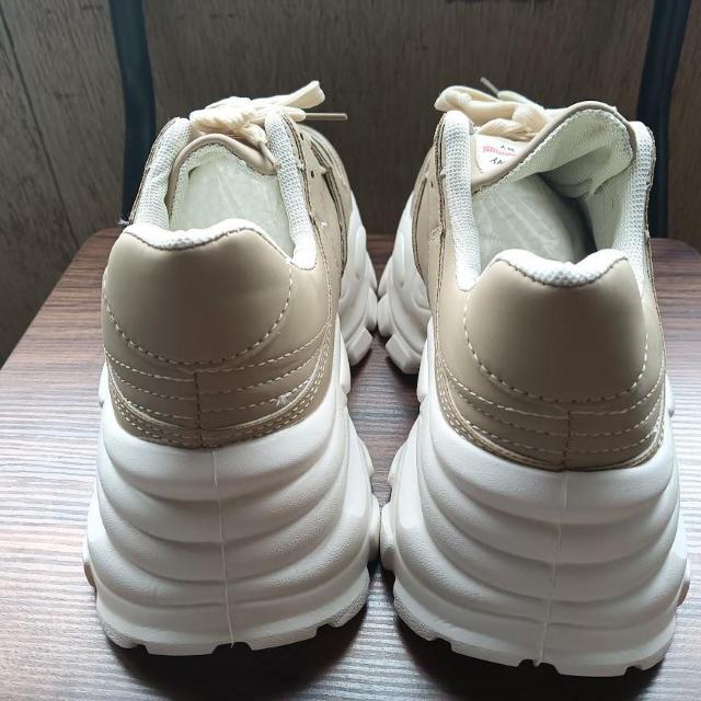 新品 23cm レディース スニーカー ブラウン シューズ 靴 厚底 カジュアル < 女性ファッション  新品 23cm レディース スニーカー ブラウン シューズ 靴 厚底 カジュアル < 女性ファッションの