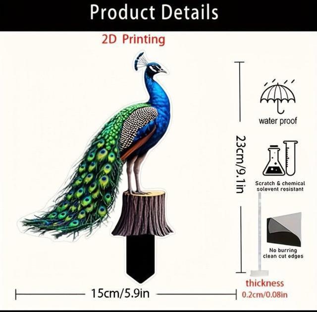 2D フラットアクリル ガーデン孔雀デザイン < インテリア/ライフ 2D フラットアクリル ガーデン孔雀デザイン < インテリア/ライフの