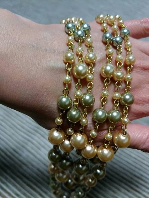 パール ネックレス 3連 新品 < 女性アクセサリー/時計  パール ネックレス 3連 新品 < 女性アクセサリー/時計の
