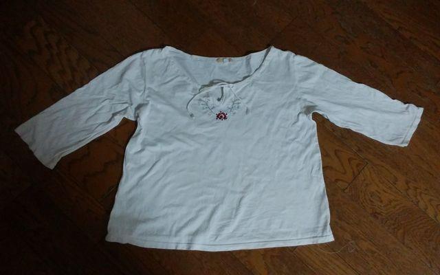 ELLEALLO Lサイズ 七分袖 白 < 女性ファッション ELLEALLO Lサイズ 七分袖 白 < 女性ファッションの