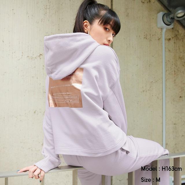 GUクロップドスウェットパーカ(ロゴ)(長袖)Y+E大型店限定XL < ブランド  GUクロップドスウェットパーカ(ロゴ)(長袖)Y+E大型店限定XL  < ブランドの