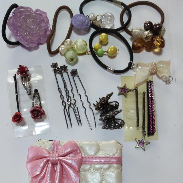 ★新品★ヘアアクセサリー福袋★ヘアゴム・ピン★19個セット < 女性アクセサリー/時計  ★新品★ヘアアクセサリー福袋★ヘアゴム・ピン★19個セット  < 女性アクセサリー/時計の