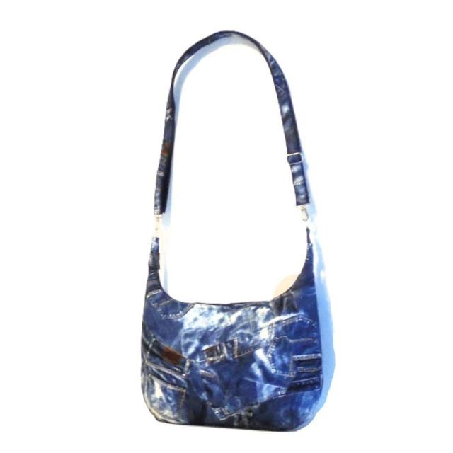 ◆特大サイズ◆デニムポケット柄【インディゴブルー】◆ファスナーショルダー < 女性ファッション  ◆特大サイズ◆デニムポケット柄【インディゴブルー】◆ファスナーショルダー  < 女性ファッションの