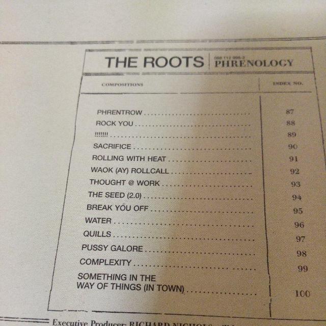 THE ROOTSwPHRENOLOGYxRICHARD NICHOLS Rap  CD/DVD/rfI 