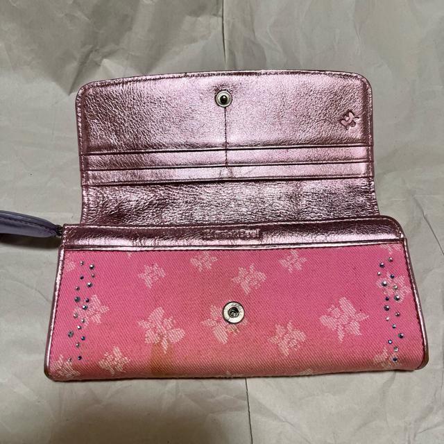 【Think Bee! / シンクビー】 二つ折り フラップ 長財布 ピンク系 < ブランド 【Think Bee! / シンクビー】 二つ折り フラップ 長財布 ピンク系 < ブランドの