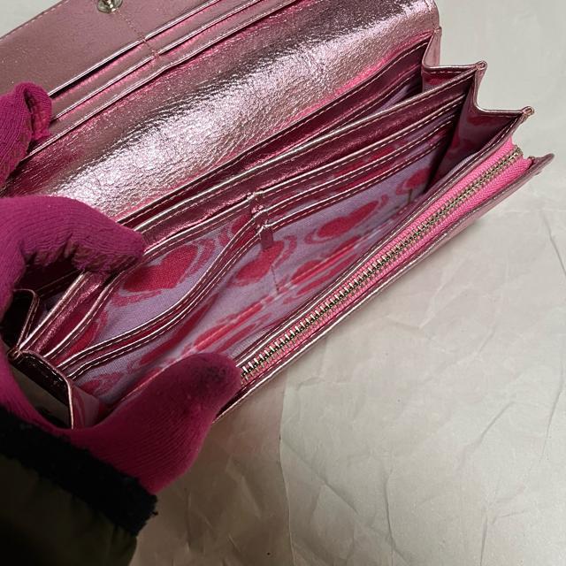 【Think Bee! / シンクビー】 二つ折り フラップ 長財布 ピンク系 < ブランド 【Think Bee! / シンクビー】 二つ折り フラップ 長財布 ピンク系 < ブランドの