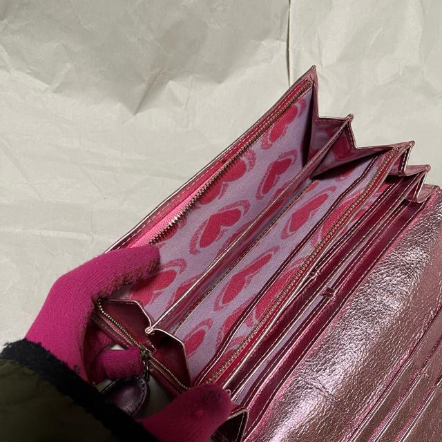 【Think Bee! / シンクビー】 二つ折り フラップ 長財布 ピンク系 < ブランド 【Think Bee! / シンクビー】 二つ折り フラップ 長財布 ピンク系 < ブランドの