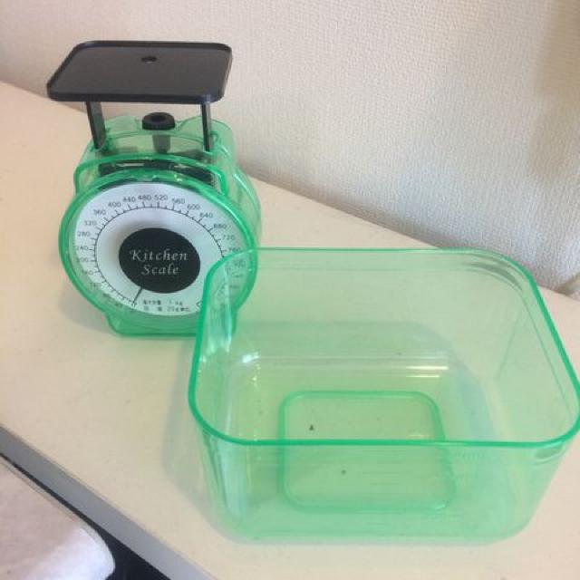 ☆美品スケルトン アナログ型キッチンスケール計量計 グリーン☆ < インテリア/ライフ  ☆美品スケルトン アナログ型キッチンスケール計量計 グリーン☆ < インテリア/ライフの
