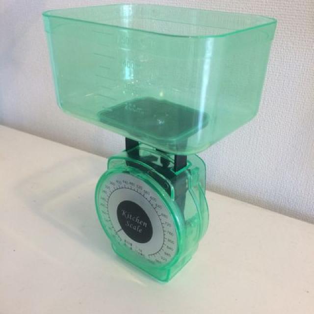 ☆美品スケルトン アナログ型キッチンスケール計量計 グリーン☆ < インテリア/ライフ  ☆美品スケルトン アナログ型キッチンスケール計量計 グリーン☆ < インテリア/ライフの