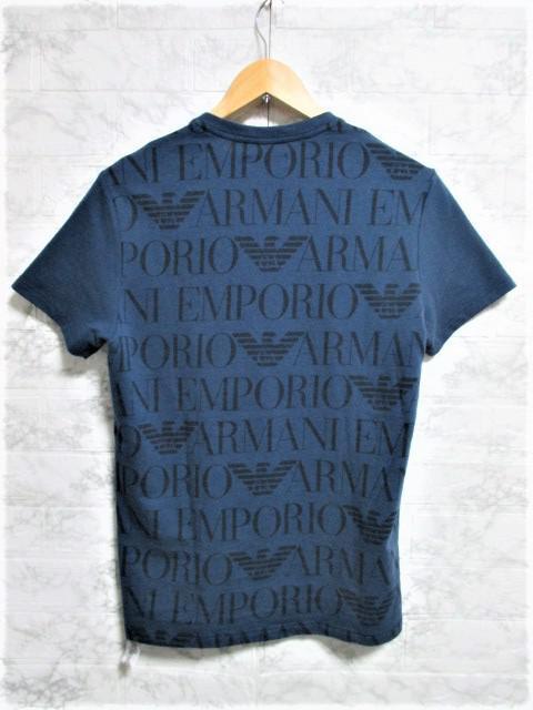 ☆EMPORIO ARMANI エンポリオアルマーニ 総柄 ロゴ プリント Tシャツ/半袖/メンズ/S < ブランド ☆EMPORIO ARMANI エンポリオアルマーニ 総柄 ロゴ プリント Tシャツ/半袖/メンズ/S < ブランドの