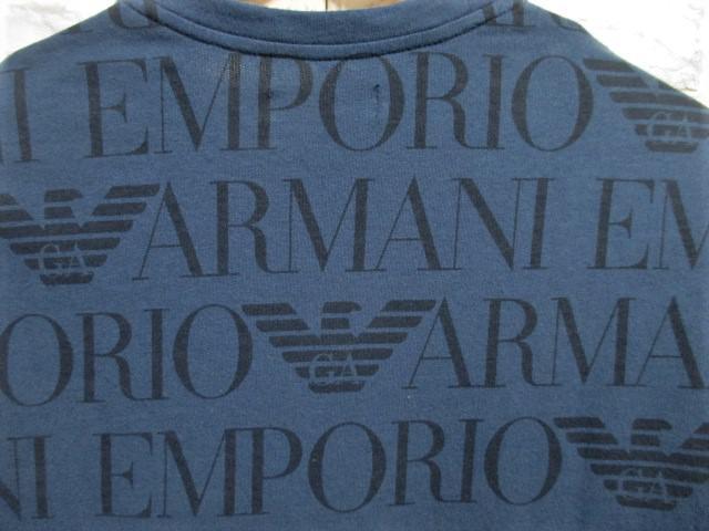 ☆EMPORIO ARMANI エンポリオアルマーニ 総柄 ロゴ プリント Tシャツ/半袖/メンズ/S < ブランド ☆EMPORIO ARMANI エンポリオアルマーニ 総柄 ロゴ プリント Tシャツ/半袖/メンズ/S < ブランドの