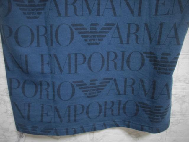 ☆EMPORIO ARMANI エンポリオアルマーニ 総柄 ロゴ プリント Tシャツ/半袖/メンズ/S < ブランド ☆EMPORIO ARMANI エンポリオアルマーニ 総柄 ロゴ プリント Tシャツ/半袖/メンズ/S < ブランドの