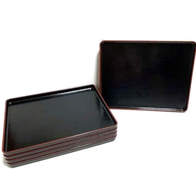 【used】木目角盆 黒/33.3×25.9cm/和食/正月/お節料理 < インテリア/ライフ  【used】木目角盆 黒/33.3×25.9cm/和食/正月/お節料理 < インテリア/ライフの