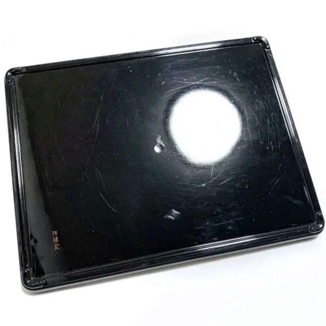 【used】木目角盆 黒/33.3×25.9cm/和食/正月/お節料理 < インテリア/ライフ  【used】木目角盆 黒/33.3×25.9cm/和食/正月/お節料理 < インテリア/ライフの