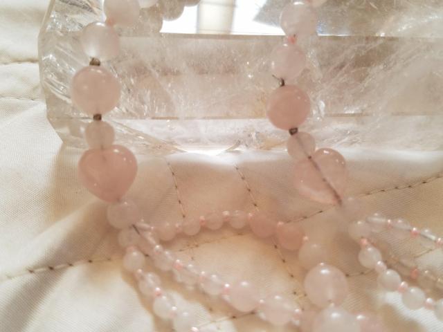 Hand Made ローズクォーツ ボリュームネックレス ラスト1点 < 女性アクセサリー/時計  Hand Made ローズクォーツ ボリュームネックレス ラスト1点 < 女性アクセサリー/時計の