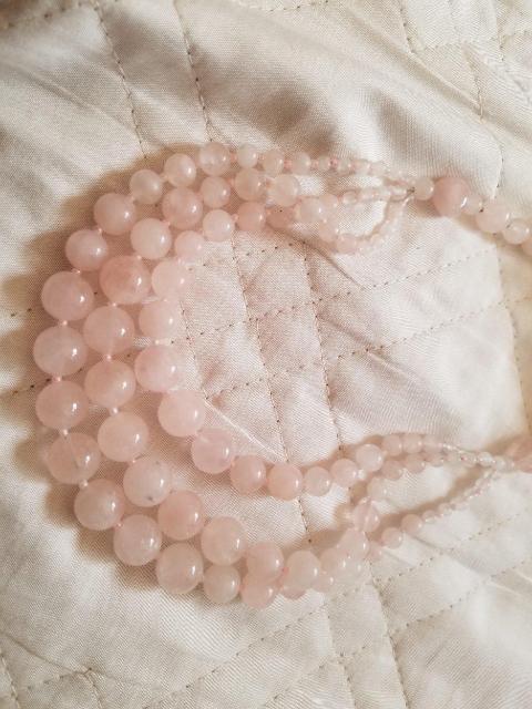 Hand Made ローズクォーツ ボリュームネックレス ラスト1点 < 女性アクセサリー/時計  Hand Made ローズクォーツ ボリュームネックレス ラスト1点 < 女性アクセサリー/時計の