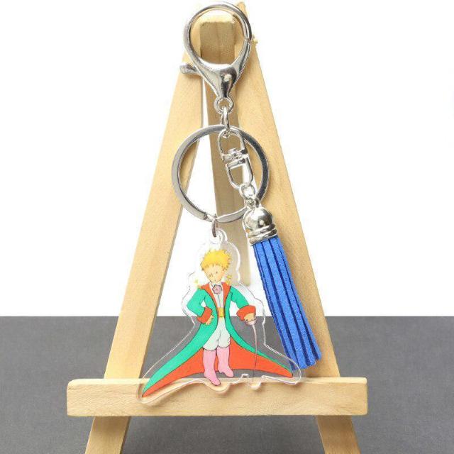 新品 星の王子さまタッセル付きアクリルキーホルダー バッグチャーム  < 女性ファッション  新品 星の王子さまタッセル付きアクリルキーホルダー バッグチャーム   < 女性ファッションの