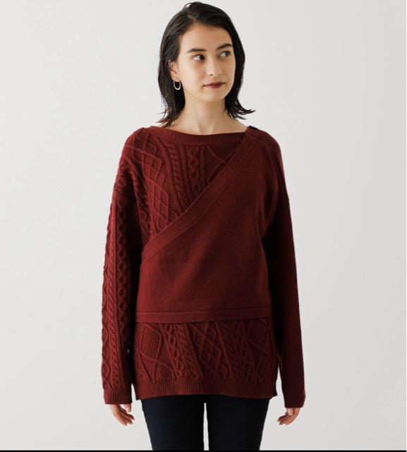 新品☆AZUL by moussy(アズールバイマウジー)2WAYカシュクールケーブルミックスニット☆ < ブランド 新品☆AZUL by moussy(アズールバイマウジー)2WAYカシュクールケーブルミックスニット☆ < ブランドの