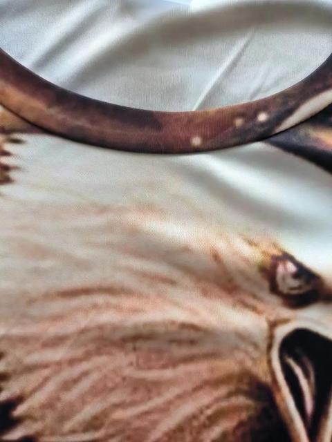 超お買い得790円★メンズTシャツ、3Dホワイトイーグル&モーターサイクルプリント、半袖 USAサイズM(日本サイズXL相当) < 男性ファッション  超お買い得790円★メンズTシャツ、3Dホワイトイーグル&モーターサイクルプリント、半袖 USAサイズM(日本サイズXL相当) < 男性ファッションの