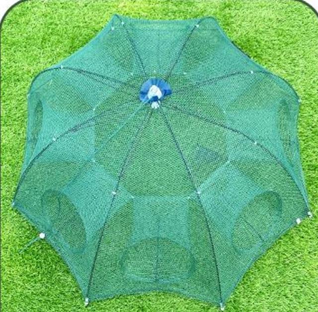 ネットケージ 9穴 折りたたみ 傘形 エビ カニ 魚かご 捕り網 < レジャー/スポーツ ネットケージ 9穴 折りたたみ 傘形 エビ カニ 魚かご 捕り網 < レジャー/スポーツの