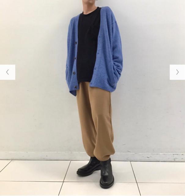 GU ジーユー メンズ ユニセックス ブラッシュドヤーンカーディガン ニットカーディガン 長袖 ブルー 青 L < ブランド  GU ジーユー メンズ ユニセックス ブラッシュドヤーンカーディガン ニットカーディガン 長袖 ブルー 青 L < ブランドの