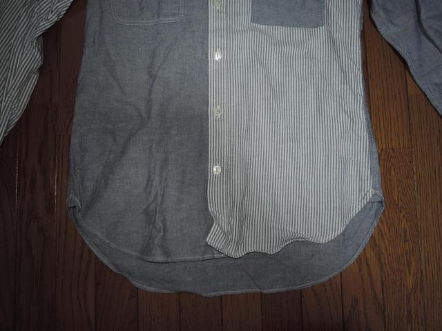 MIHARA YASUHIRO ミハラヤスヒロ アシンメトリーシャツ 48 灰 ストライプ 長袖シャツ 2FACE SHIRTS < ブランド MIHARA YASUHIRO ミハラヤスヒロ アシンメトリーシャツ 48 灰 ストライプ 長袖シャツ 2FACE SHIRTS < ブランドの