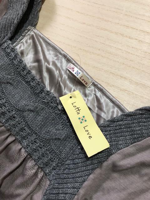 新品タグ付き☆衿元ニット チュニックワンピース < 女性ファッション  新品タグ付き☆衿元ニット チュニックワンピース < 女性ファッションの