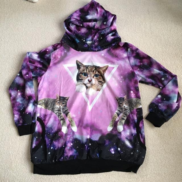 ACDCRAG・ギャラクシーキャット転写ビッグパーカープルオーバー < ブランド ACDCRAG・ギャラクシーキャット転写ビッグパーカープルオーバー < ブランドの