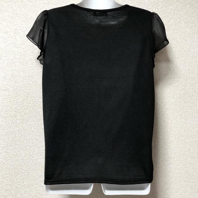 【新品/L】シフォンフリル袖☆胸元ロゴプリントカットソー < ブランド  【新品/L】シフォンフリル袖☆胸元ロゴプリントカットソー < ブランドの