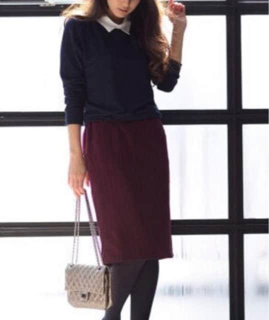 送料無料●バックスリットタイトスカート●ボルドー ワインレッド●スタイルUP < 女性ファッション  送料無料●バックスリットタイトスカート●ボルドー ワインレッド●スタイルUP < 女性ファッションの