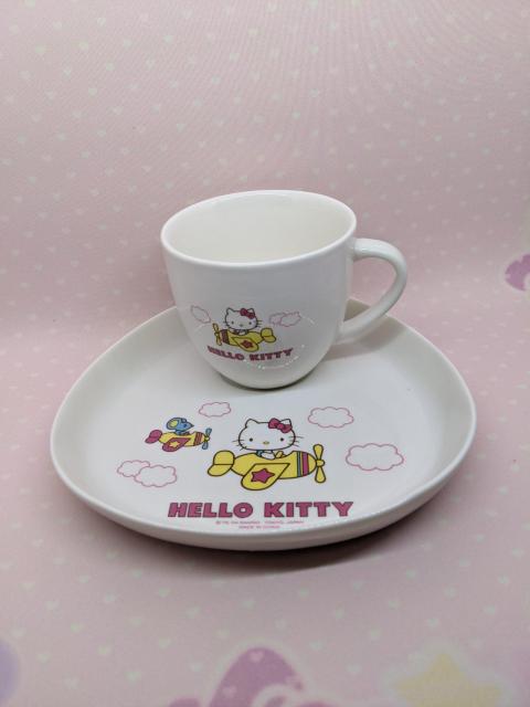 キティ☆カップ&トレー☆陶器☆飛行機☆昭和レトロ☆キティくじ < おもちゃ キティ☆カップ&トレー☆陶器☆飛行機☆昭和レトロ☆キティくじ < おもちゃの