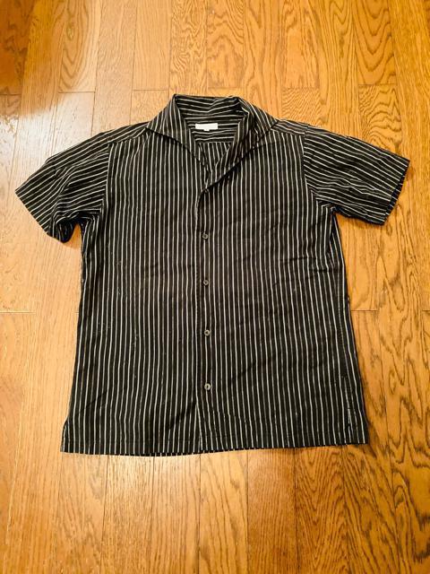 JUN MEN ジュンメン 半袖 シャツ ジャケット ストライプ 日本製 黒 夏 メンズ ラメ系 サイズS ブラック  < ブランド  JUN MEN ジュンメン 半袖 シャツ ジャケット ストライプ 日本製 黒 夏 メンズ ラメ系 サイズS ブラック   < ブランドの