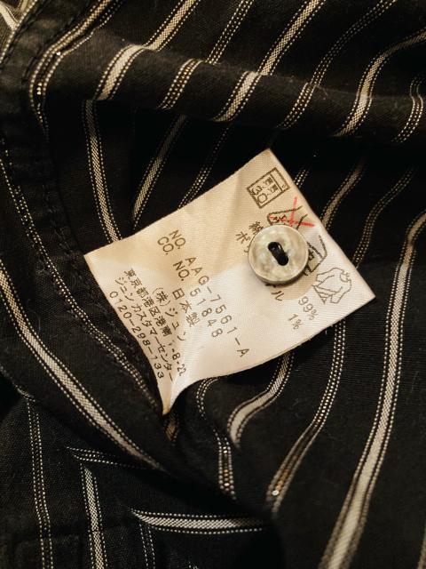 JUN MEN ジュンメン 半袖 シャツ ジャケット ストライプ 日本製 黒 夏 メンズ ラメ系 サイズS ブラック  < ブランド  JUN MEN ジュンメン 半袖 シャツ ジャケット ストライプ 日本製 黒 夏 メンズ ラメ系 サイズS ブラック  < ブランドの