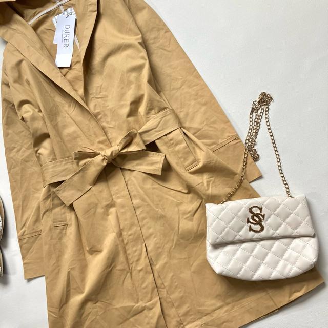 ◆新品◆DURER◆薄手ロングコート◆マウンテンパーカー◆ベージュ◆F◆UV対策 < 女性ファッション  ◆新品◆DURER◆薄手ロングコート◆マウンテンパーカー◆ベージュ◆F◆UV対策 < 女性ファッションの