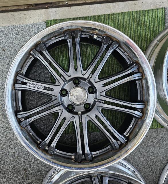 中古WORK シュヴァート SC1アルミホイール18インチ7J+45 PCD100ホイールのみ4本セット 86 カローラスポーツ < 自動車/バイク 中古WORK シュヴァート SC1アルミホイール18インチ7J+45 PCD100ホイールのみ4本セット 86 カローラスポーツ < 自動車/バイク