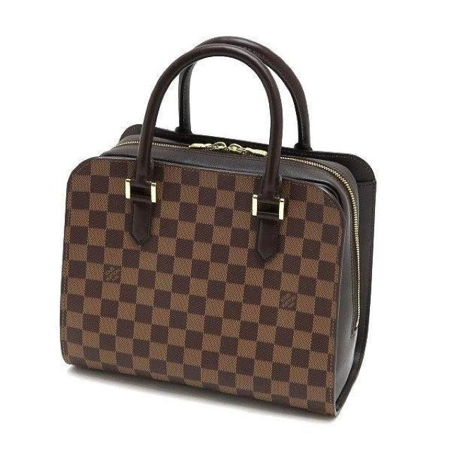 ◆ 本物 美品 ◆ LV ルイヴィトン ダミエ トリアナ ハンドバッグ ファスナー トートバッグ 保存袋 人気 N51155 < ブランド  ◆ 本物 美品 ◆ LV ルイヴィトン ダミエ トリアナ ハンドバッグ ファスナー トートバッグ 保存袋 人気 N51155 < ブランドの