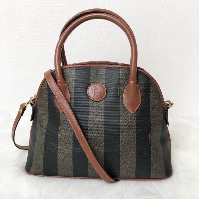 【良品】FENDI フェンディ ハンドバッグ ショルダーバッグ 2way ペカン ブラウン レザー PVC < ブランド 【良品】FENDI フェンディ ハンドバッグ ショルダーバッグ 2way ペカン ブラウン レザー PVC < ブランドの