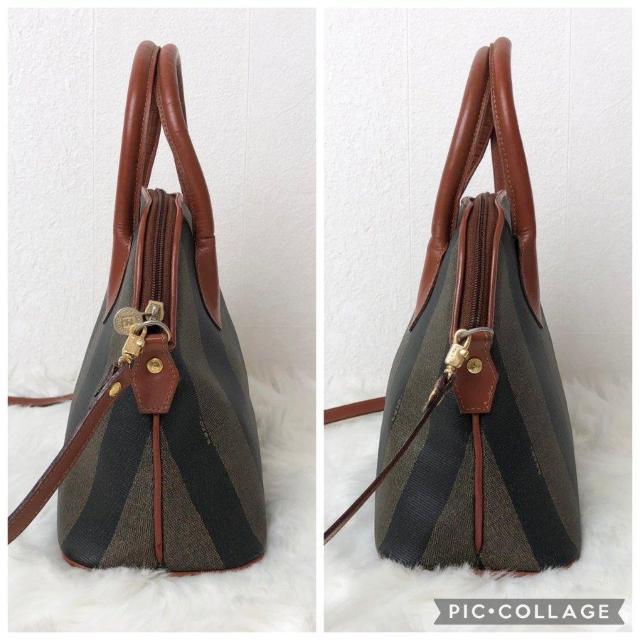 【良品】FENDI フェンディ ハンドバッグ ショルダーバッグ 2way ペカン ブラウン レザー PVC < ブランド 【良品】FENDI フェンディ ハンドバッグ ショルダーバッグ 2way ペカン ブラウン レザー PVC < ブランドの