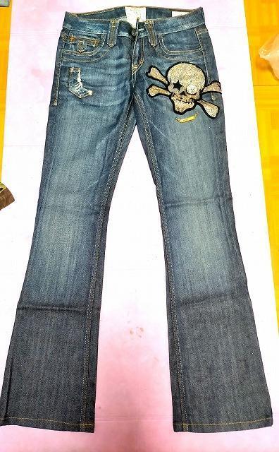 ◆タヴァニティソー TAVERNITI SO ジーンズ 26 スカル ラメ 未使用品 < 女性ファッション ◆タヴァニティソー TAVERNITI SO ジーンズ 26 スカル ラメ 未使用品 < 女性ファッションの