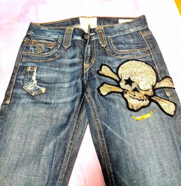 ◆タヴァニティソー TAVERNITI SO ジーンズ 26 スカル ラメ 未使用品 < 女性ファッション ◆タヴァニティソー TAVERNITI SO ジーンズ 26 スカル ラメ 未使用品 < 女性ファッションの
