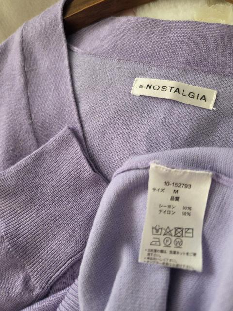 &.NOSTALGIAカーデ★ラベンダーカラーのゆったりカーディガン < 女性ファッション &.NOSTALGIAカーデ★ラベンダーカラーのゆったりカーディガン < 女性ファッションの