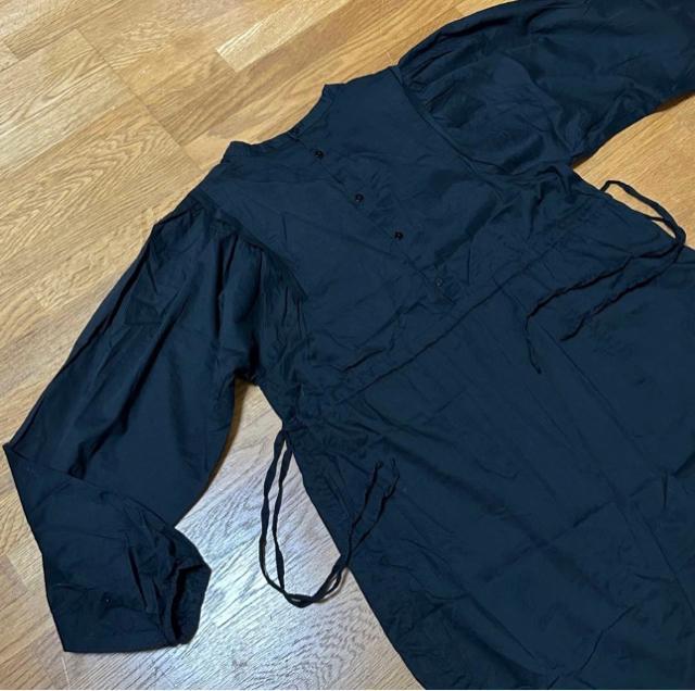 【カスタネ】薄手 長袖 ワンピース フリーサイズ < 女性ファッション 【カスタネ】薄手 長袖 ワンピース フリーサイズ < 女性ファッションの