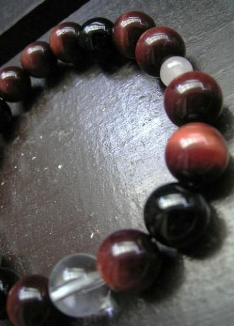 ☆恋愛運☆レッドタイガーアイxローズクォーツxオニキス < 男性アクセサリー/時計 ☆恋愛運☆レッドタイガーアイxローズクォーツxオニキス < 男性アクセサリー/時計の