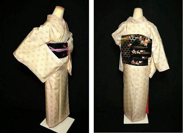 小紋 中古 最高級 未使用品 麻の葉 身丈164.5cm 裄丈67cm Y2912 < 女性ファッション  小紋 中古 最高級 未使用品 麻の葉 身丈164.5cm 裄丈67cm Y2912 < 女性ファッションの