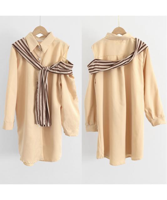 送料無料 新品 オフショルダーシャツ肩掛け付きシャツ春夏 < 女性ファッション  送料無料 新品 オフショルダーシャツ肩掛け付きシャツ春夏 < 女性ファッションの