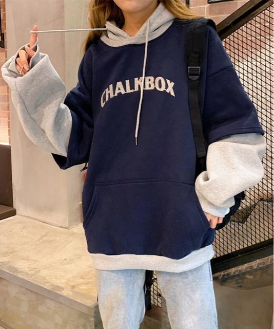 送料無料 新品 裏起毛 レイヤード風 パーカーレディース < 女性ファッション  送料無料 新品 裏起毛 レイヤード風 パーカーレディース < 女性ファッションの