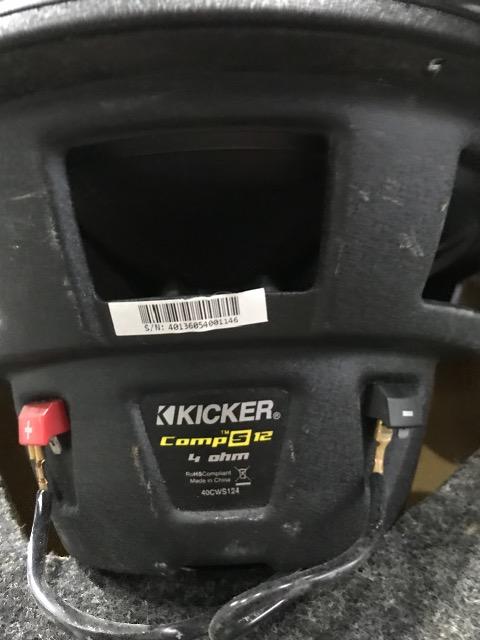 Kicker(キッカー) COMPS 40CWS124 12インチ 600W+専用BOX!! < 自動車/バイク Kicker(キッカー) COMPS 40CWS124 12インチ 600W+専用BOX!! < 自動車/バイク