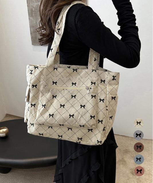 送料無料 新品 コーデュロイ マルチポケットトートバッグ < 女性ファッション  送料無料 新品 コーデュロイ マルチポケットトートバッグ  < 女性ファッションの